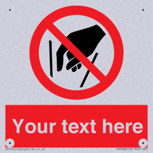 Custom prohibition No reaching in